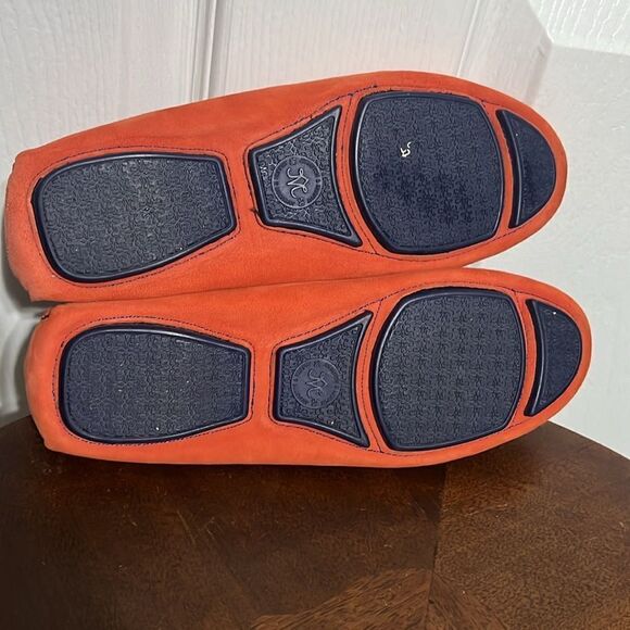 🔥 Johnston & Murphy Womens Orange Slip On Loafer Driving Shoes Sz 6.5 - PERFECT - Picture 9 of 11